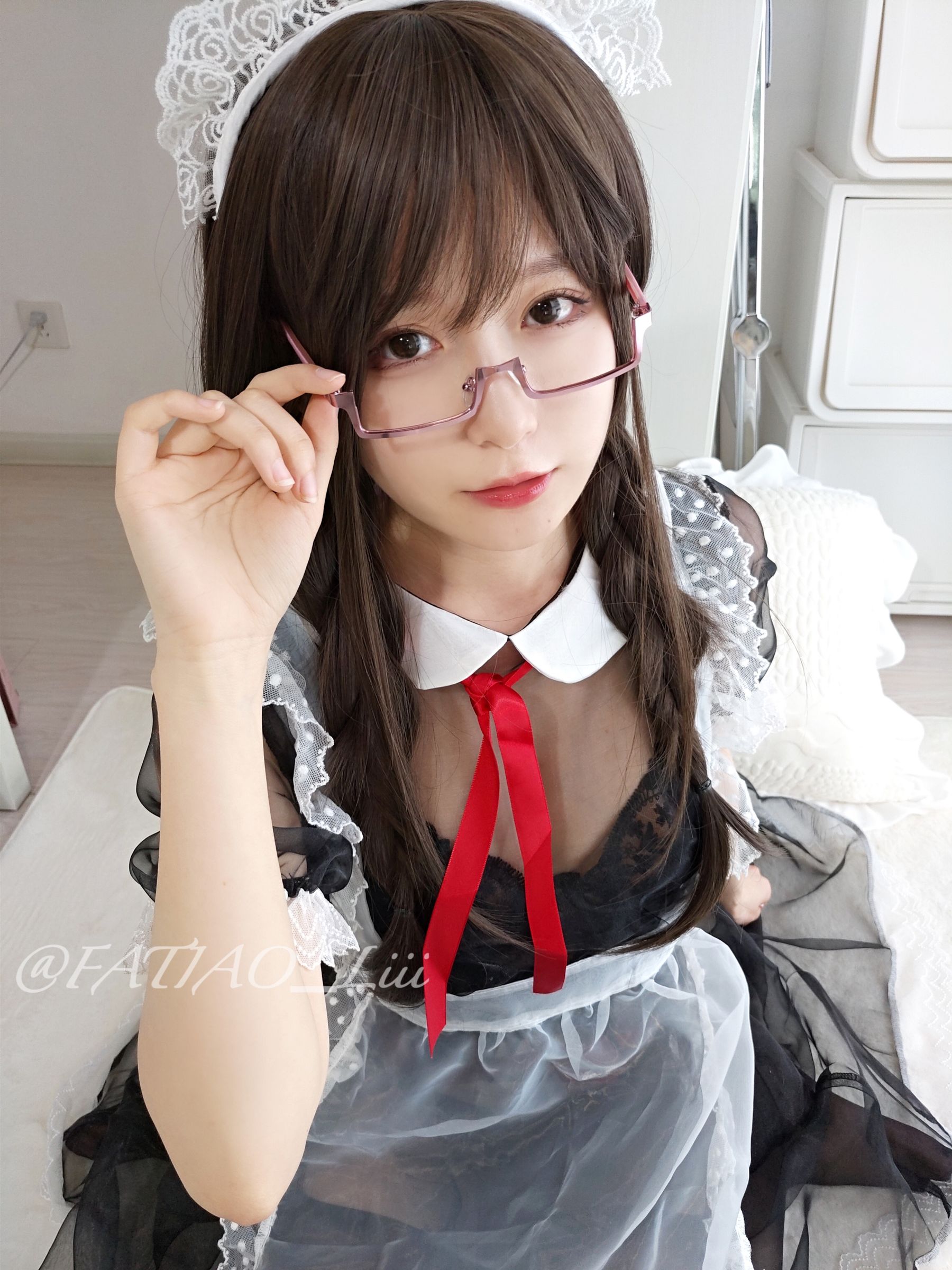 迷之呆梨(发条少女)[fantia] – 黑丝女仆 Cosplay-第5张