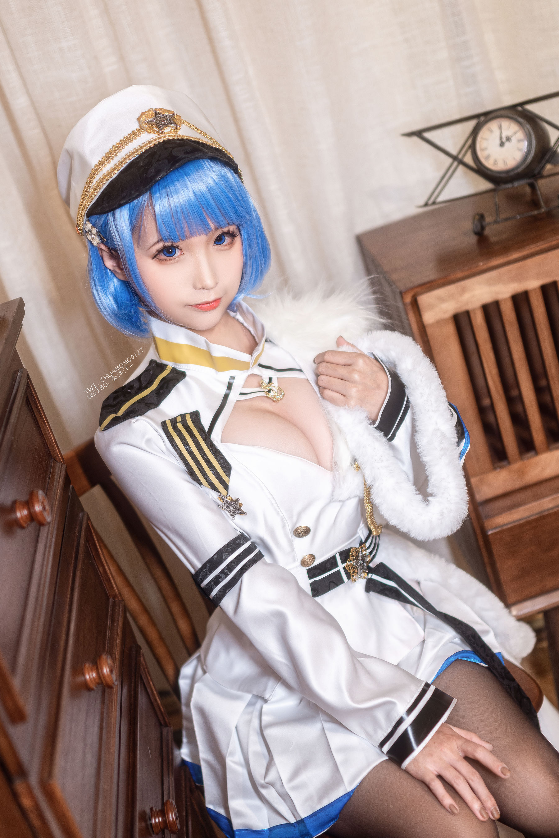 动漫博主蠢沫沫 – 恰巴耶夫 Cosplay-第2张