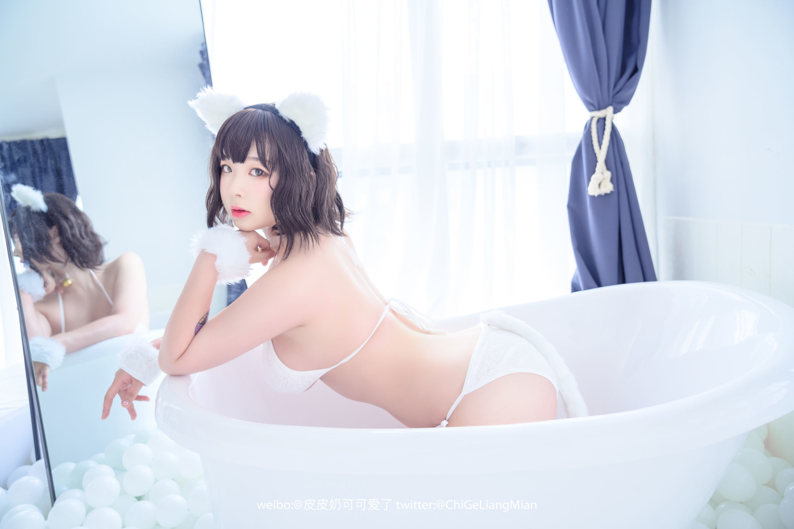 皮皮奶可可爱了啦 白猫 Cosplay-第8张