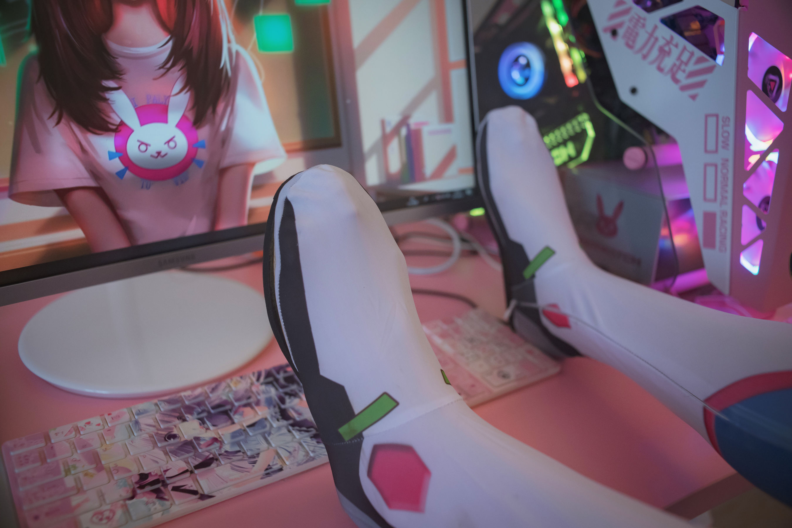 福利姬木花琳琳是勇者 – オーバーウォッチD.VA Cosplay-第1张