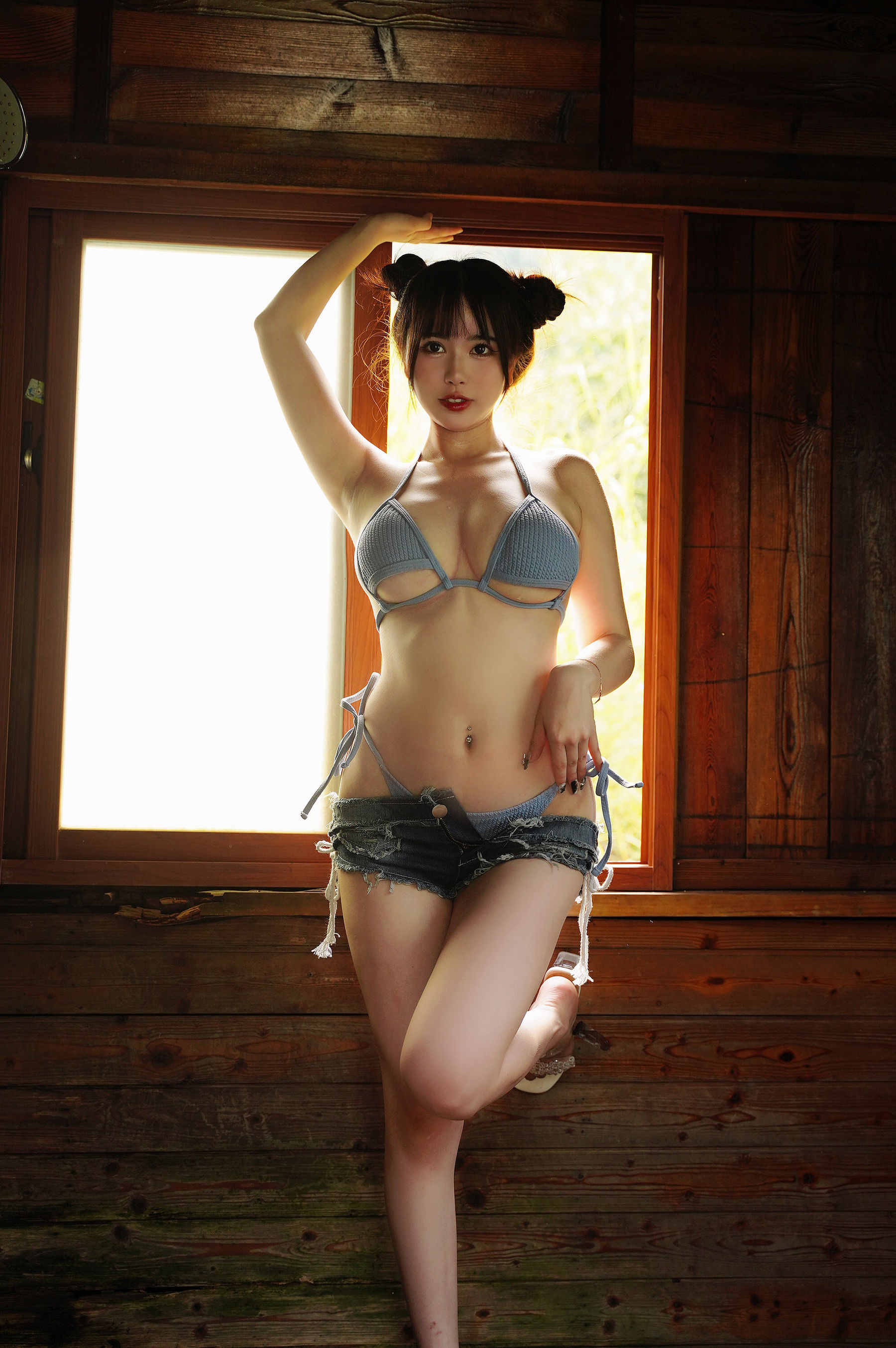 Tina很妖孽呀 – 蓝色比基尼 Cosplay-第1张