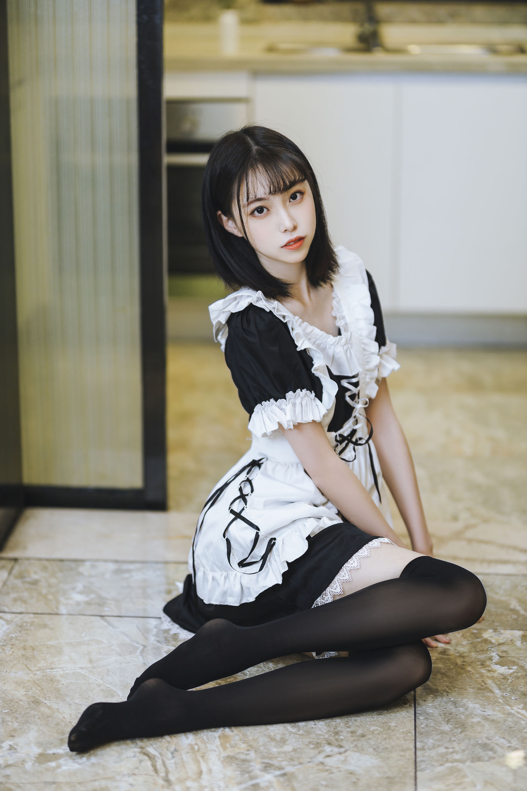 许岚(叁月life) – 短裙女仆 Cosplay-第7张