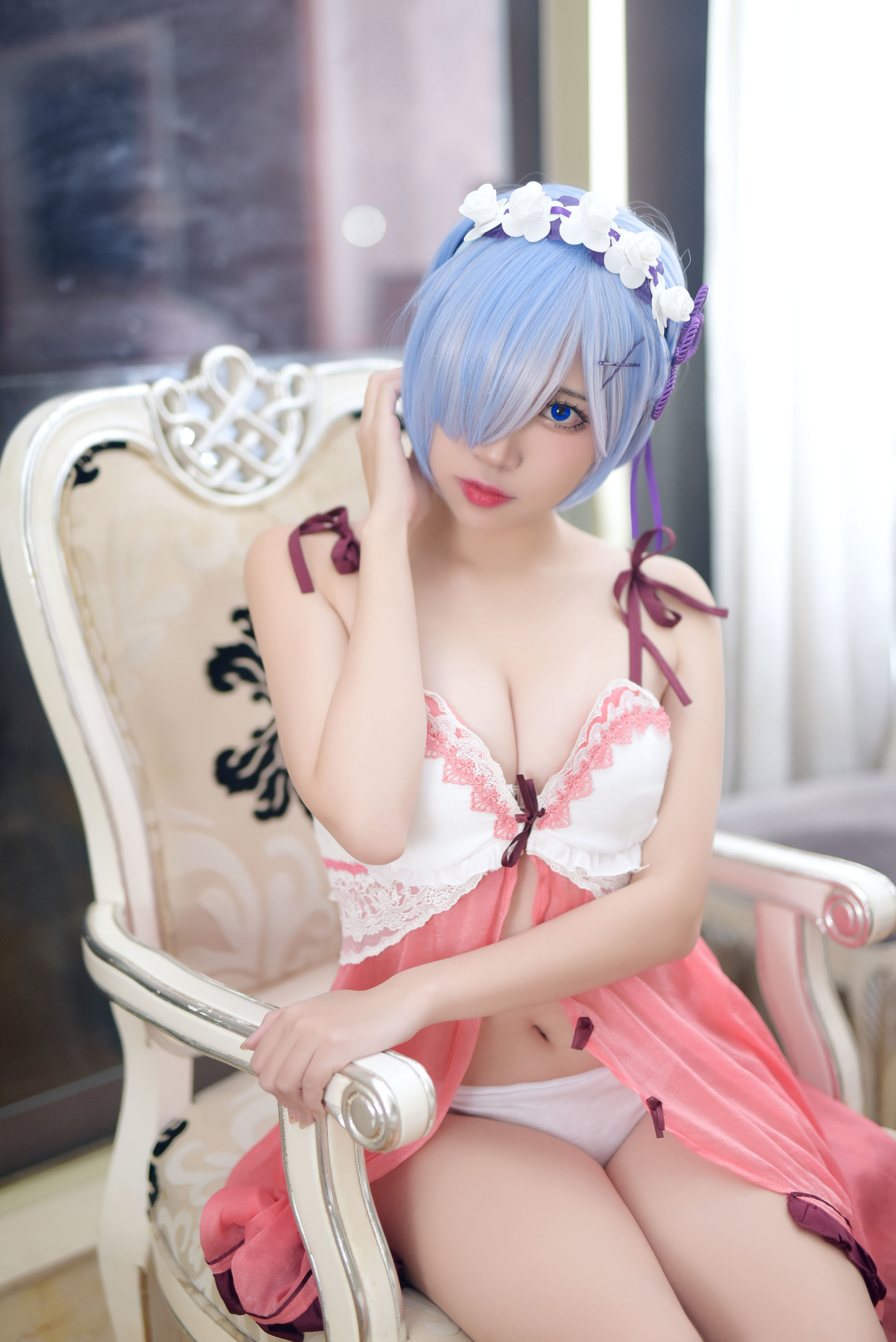 人气Coser二佐Nisa 蕾姆 Cosplay-第1张