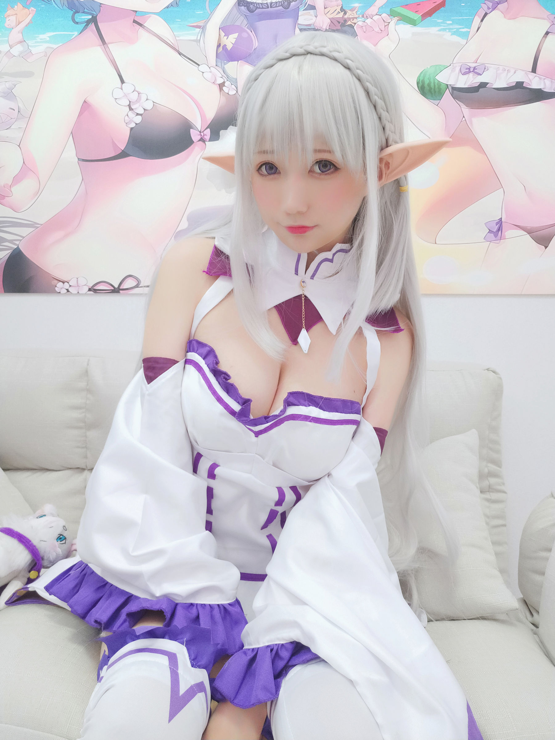 NAGISA魔物喵 自摄系列 No.005 艾米莉亚 Cosplay-第1张