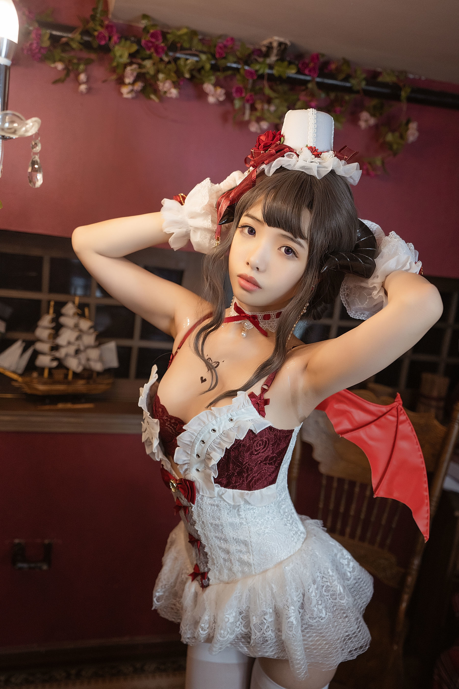 [萝莉COS] 雯妹 – 魅魔 Elegant devil Cosplay-第3张