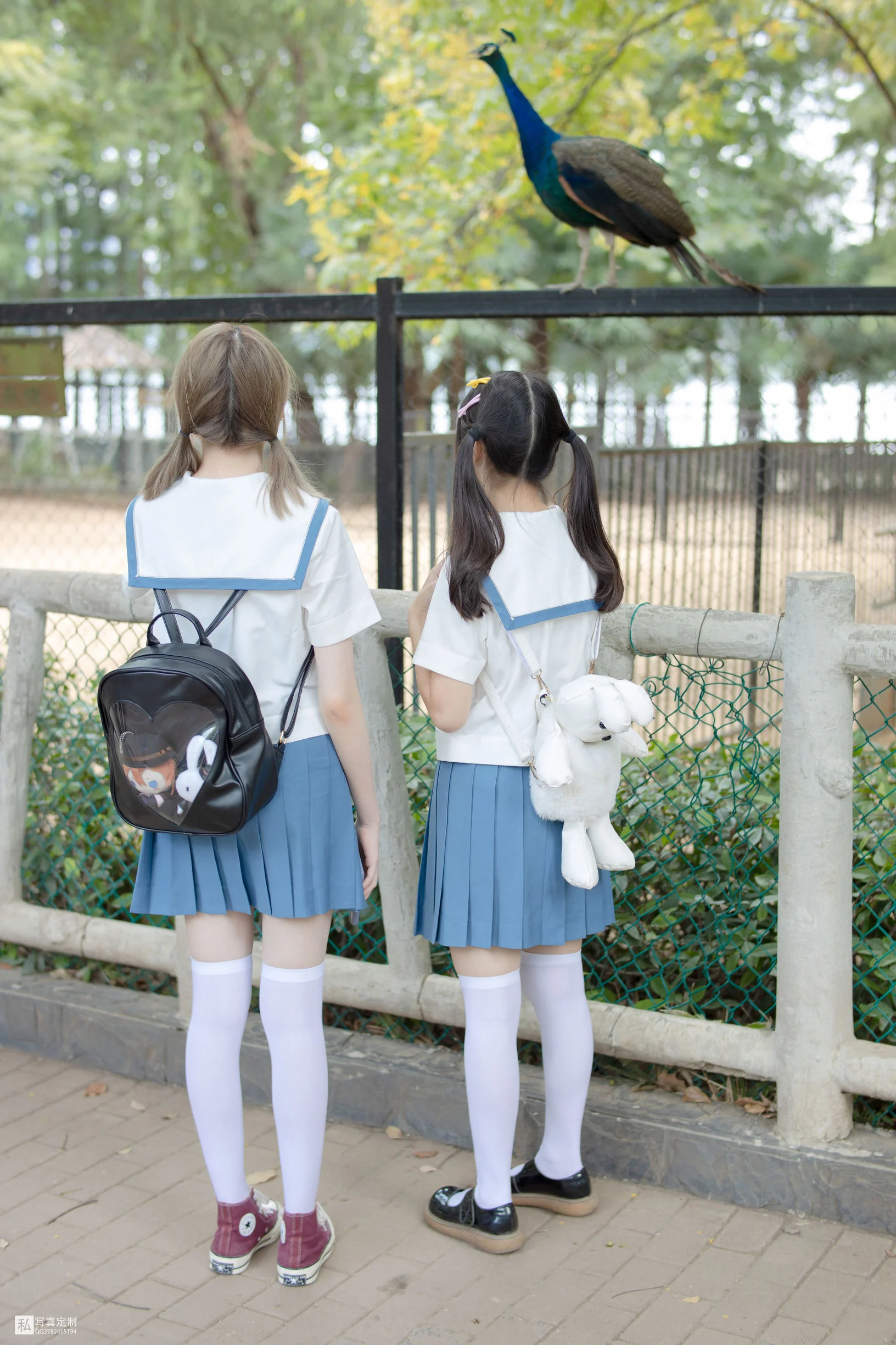 [森萝财团] JKFUN-025 默陌&Aika 80D白丝过膝袜  第9张-《94零社区》