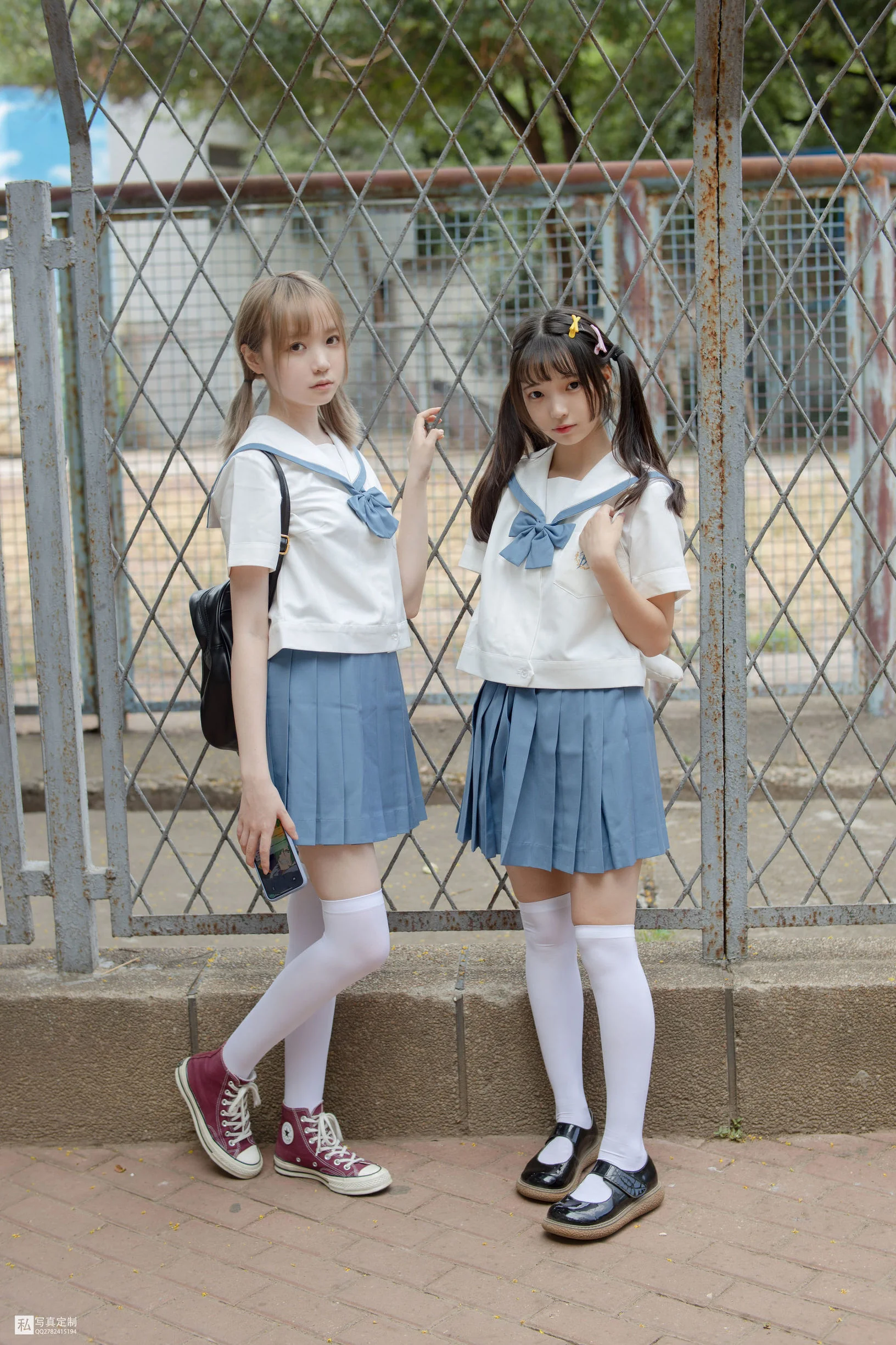 [森萝财团] JKFUN-025 默陌&Aika 80D白丝过膝袜  第12张-《94零社区》