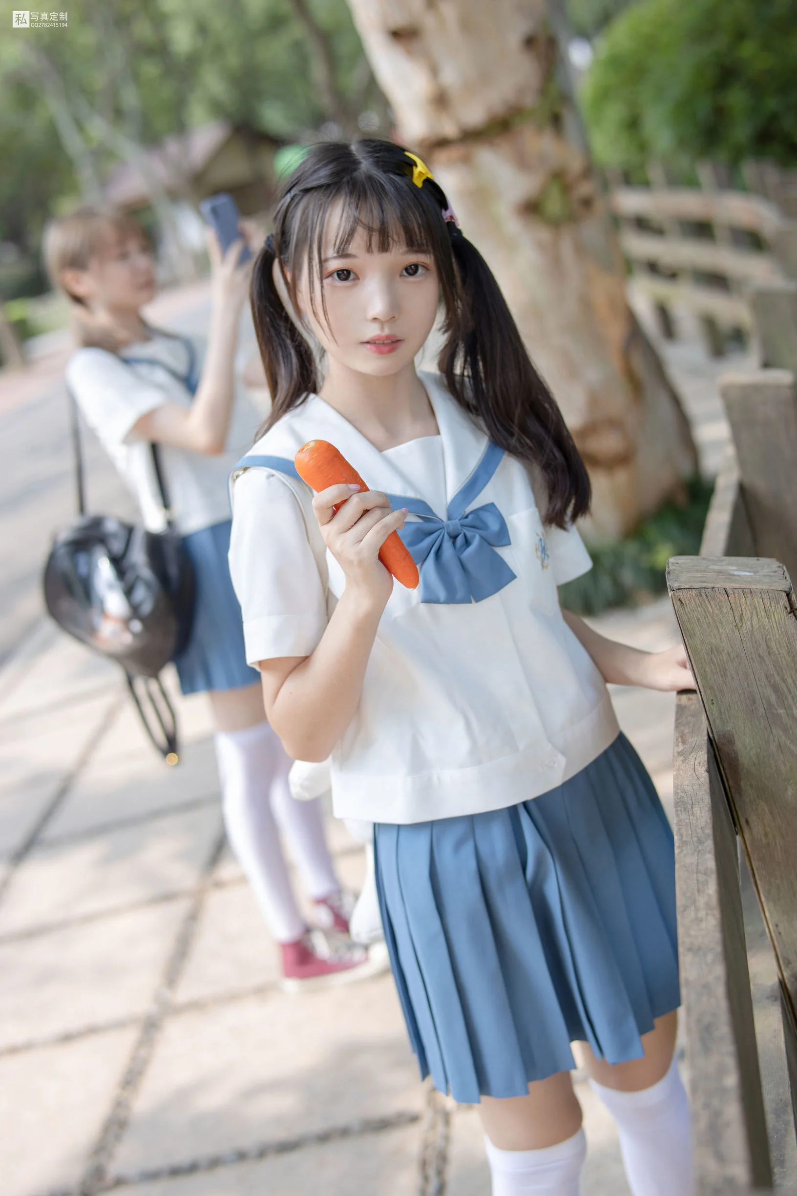 [森萝财团] JKFUN-025 默陌&Aika 80D白丝过膝袜  第38张-《94零社区》