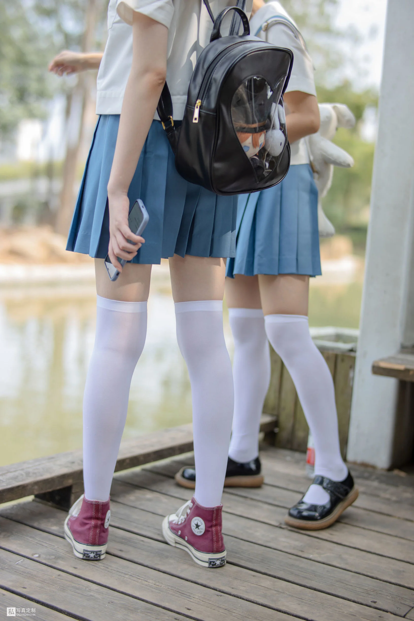 [森萝财团] JKFUN-025 默陌&Aika 80D白丝过膝袜  第58张-《94零社区》
