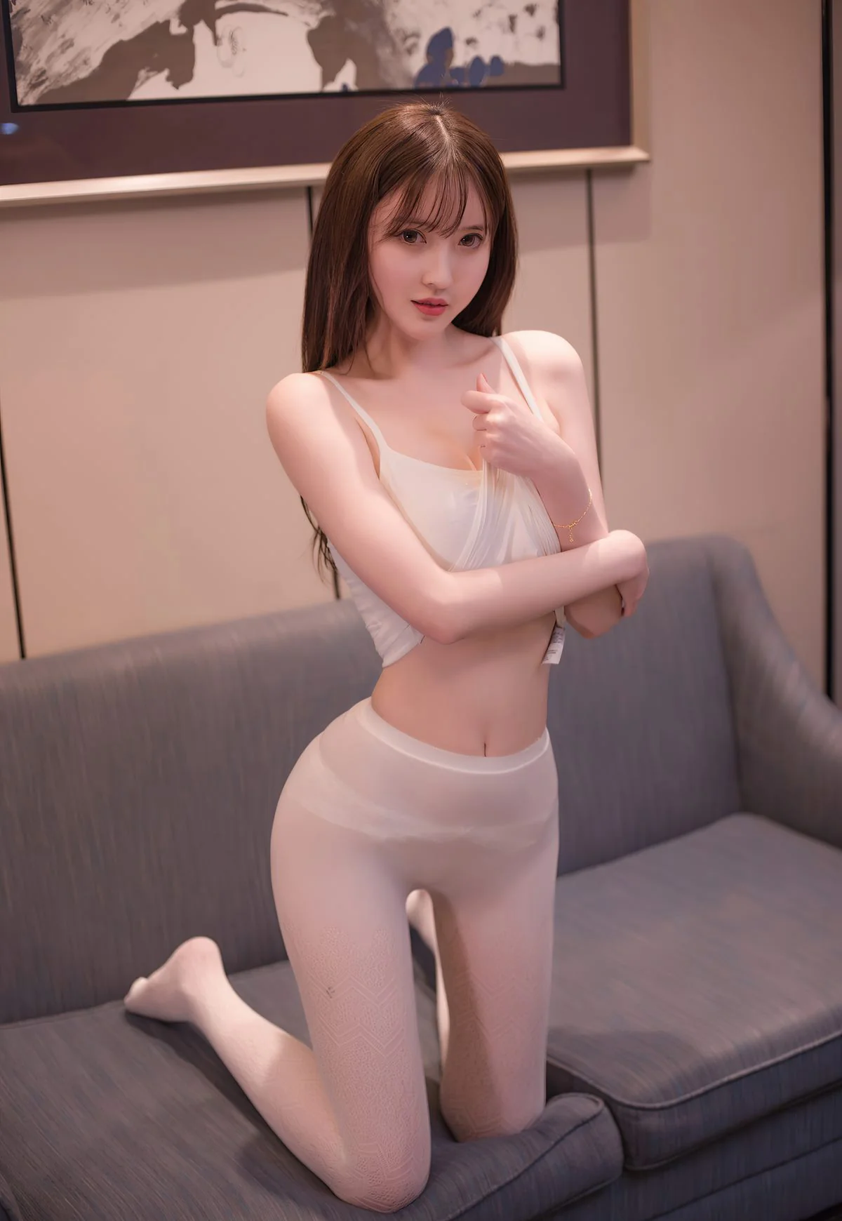 林芮希极品白丝美腿性感皮裙诱惑情趣内衣风骚姿势  第5张-《94零社区》