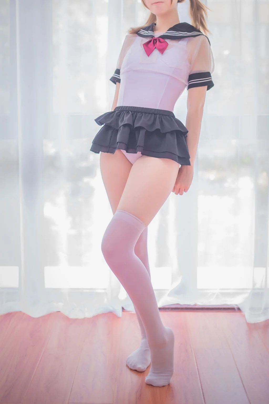 白金Saki《死库水 学生服》 [Cosplay福利] 写真集[38P]  第21张-《94零社区》