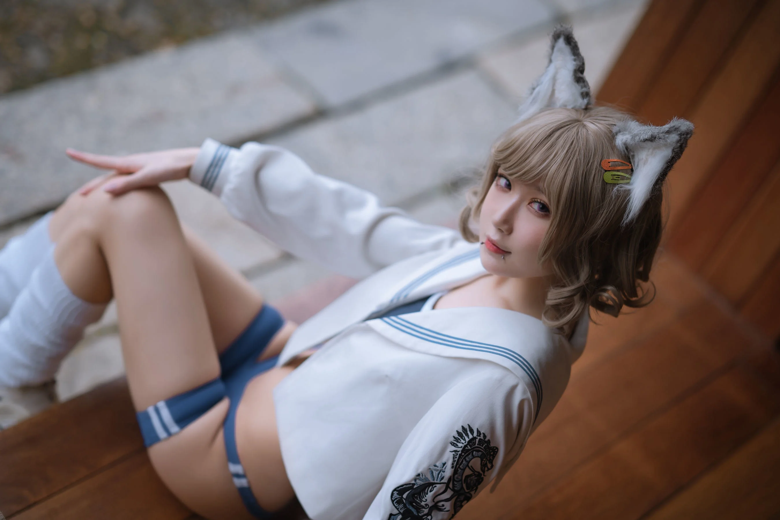 [网红COSER写真] 动漫博主阿包也是兔娘 - X型体操服  第3张-《94零社区》