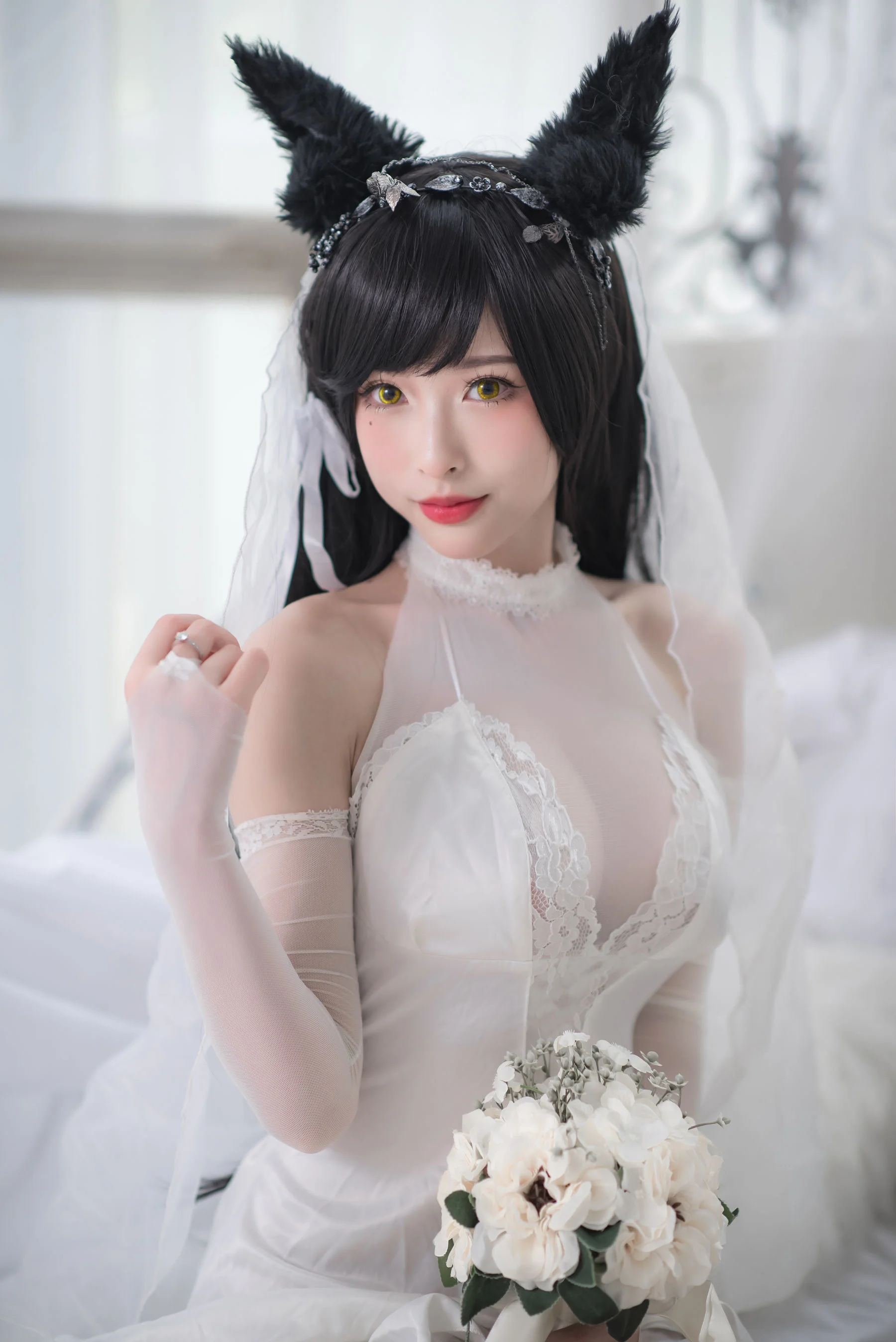 [COS福利] 尤物清水由乃 - 爱宕婚纱  第1张-《94零社区》
