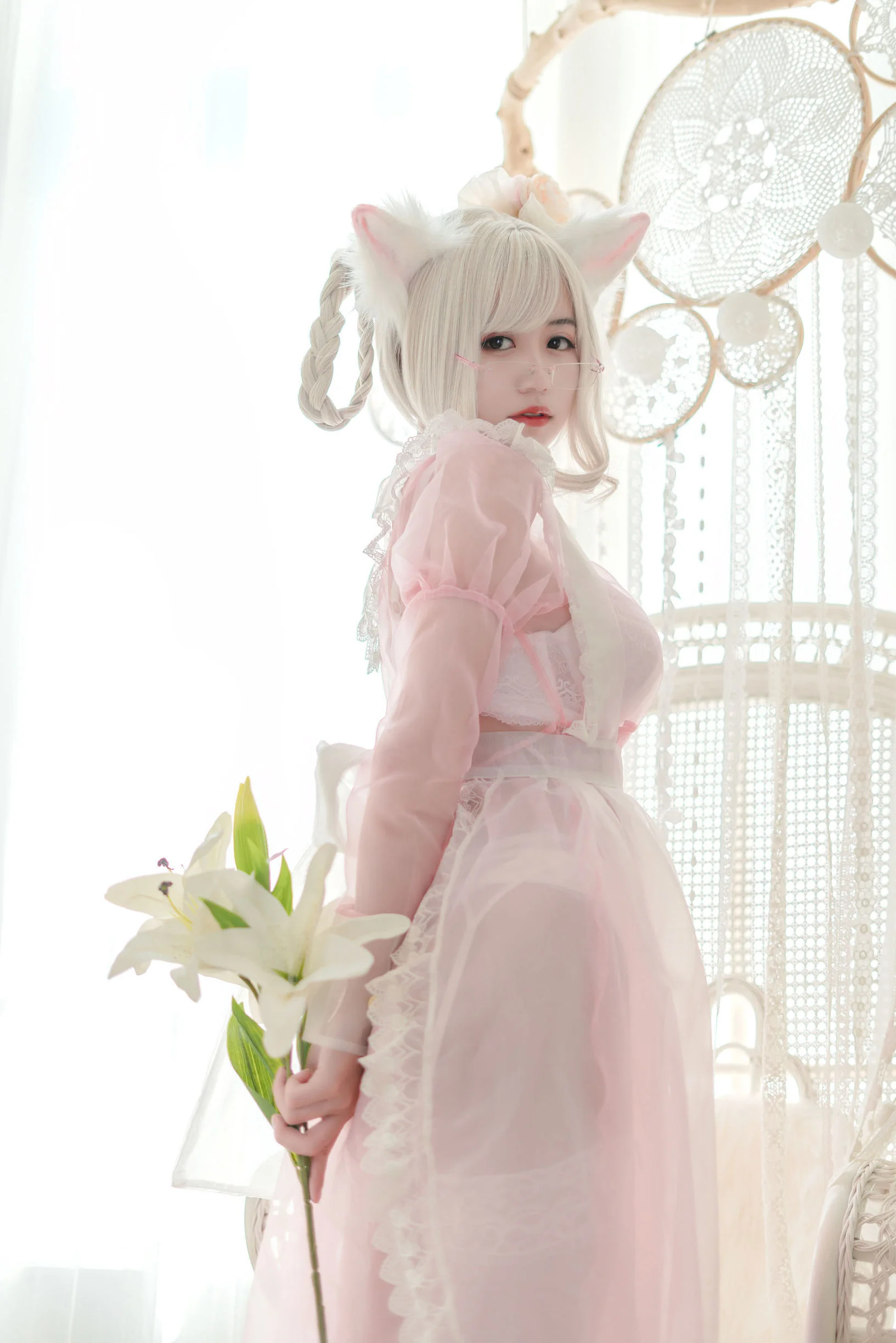[网红COSER] 动漫博主小仓千代w - 透明粉色女仆  第7张-《94零社区》