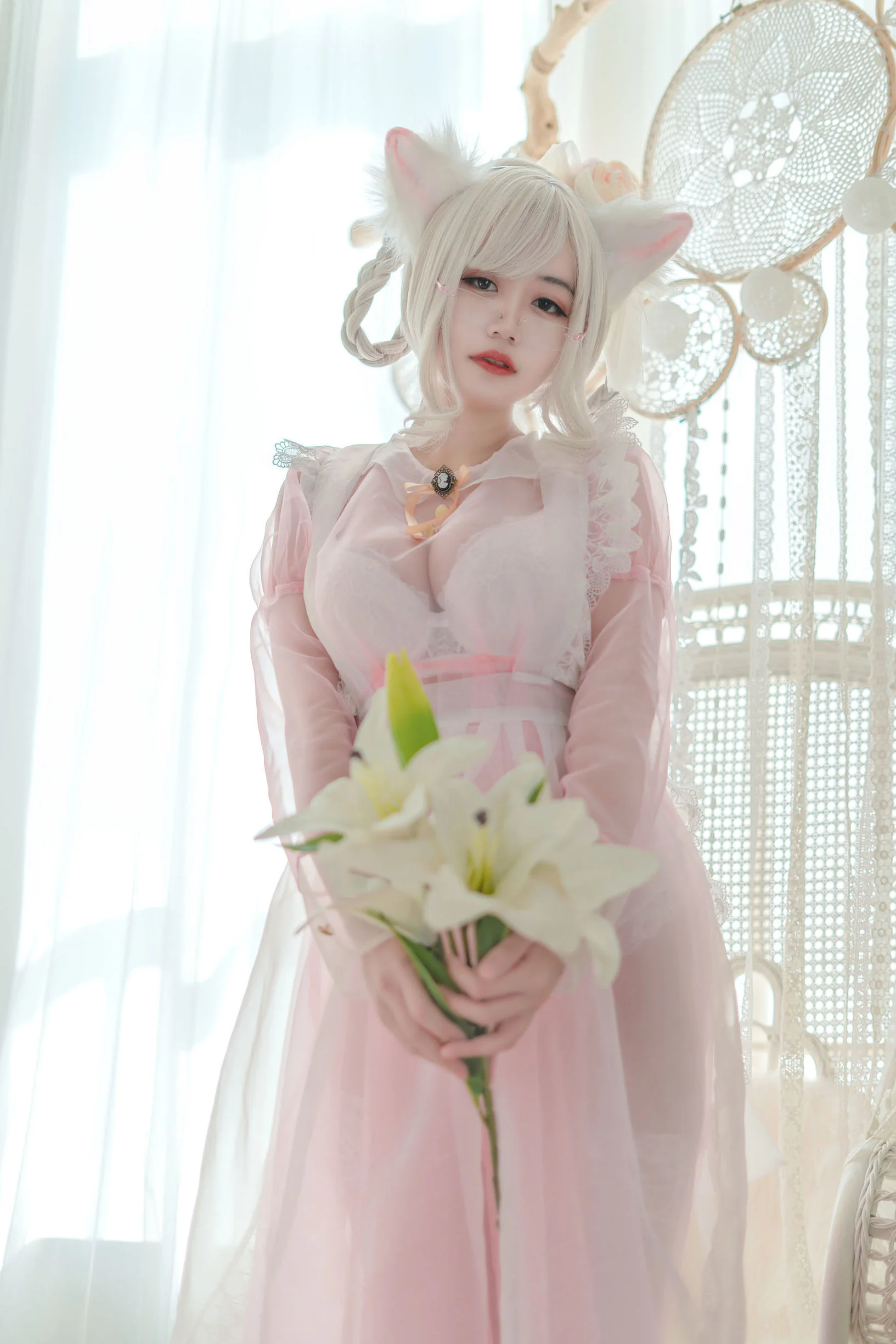 [网红COSER] 动漫博主小仓千代w - 透明粉色女仆  第10张-《94零社区》