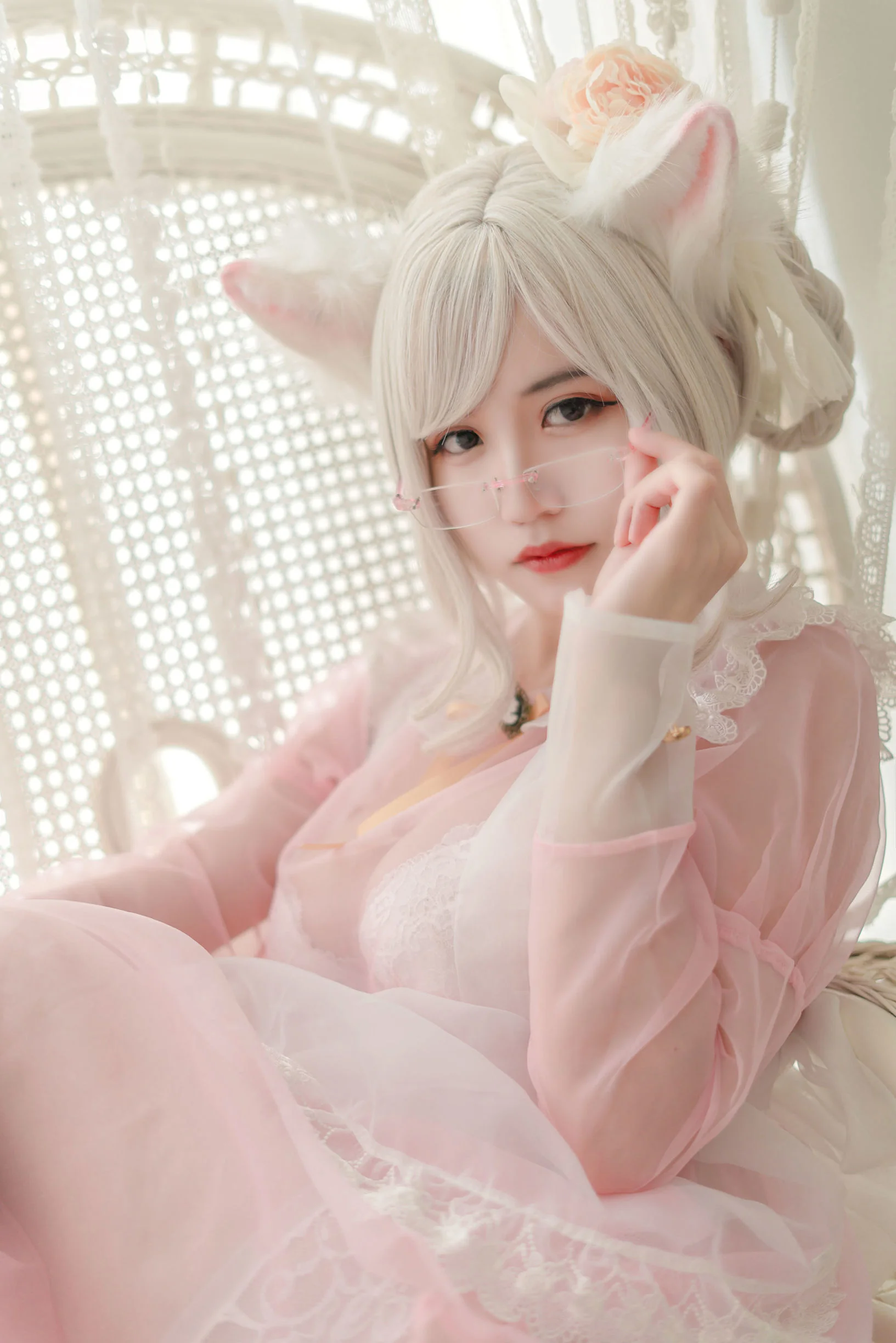 [网红COSER] 动漫博主小仓千代w - 透明粉色女仆  第23张-《94零社区》