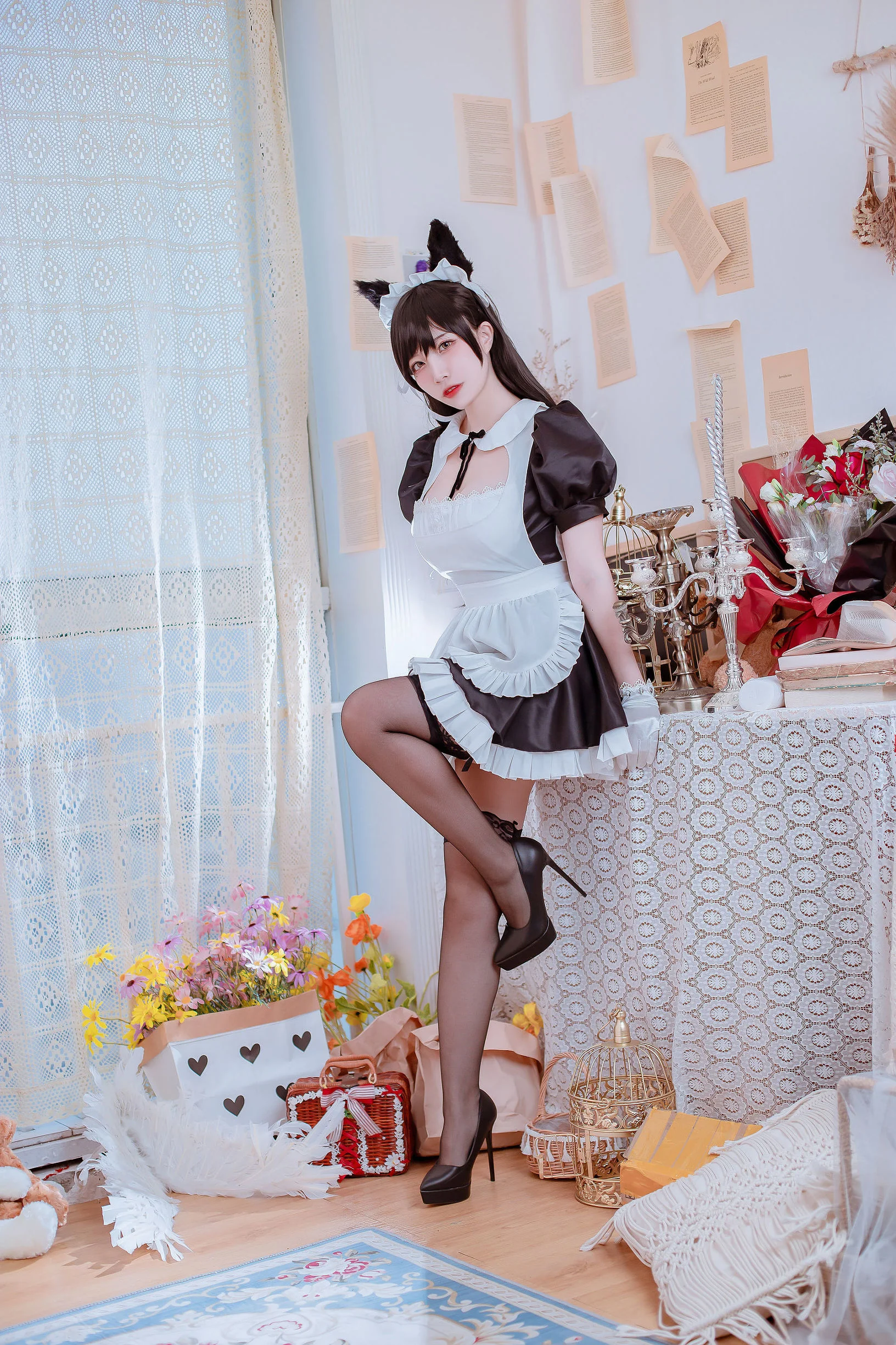 [Cosplay写真] 人气Coser二佐Nisa - 犬之眷之碧蓝爱宕 女仆  第3张-《94零社区》