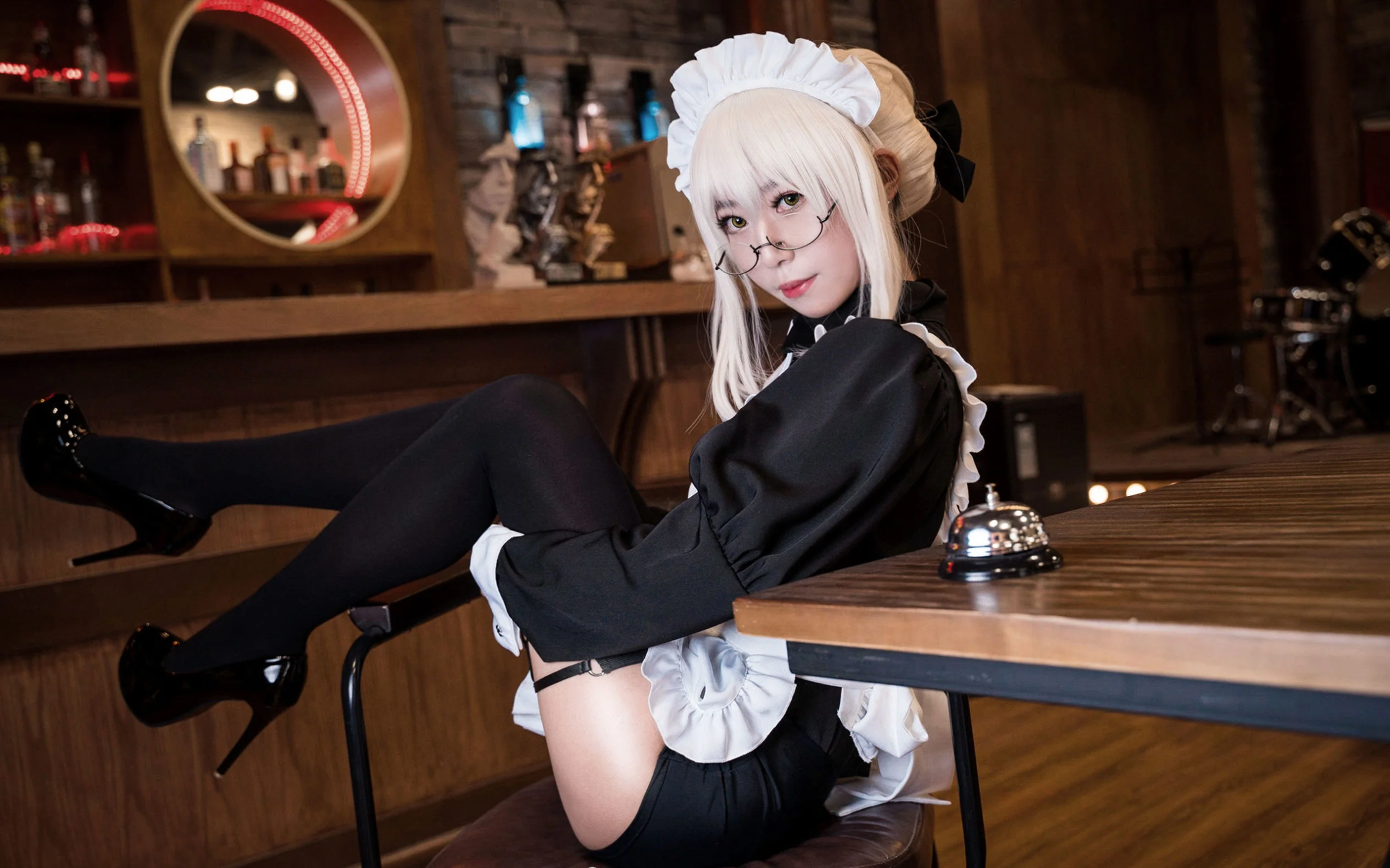 [Cosplay写真] 动漫博主Money冷冷 - 95式玉玲珑-黑呆女仆  第1张-《94零社区》