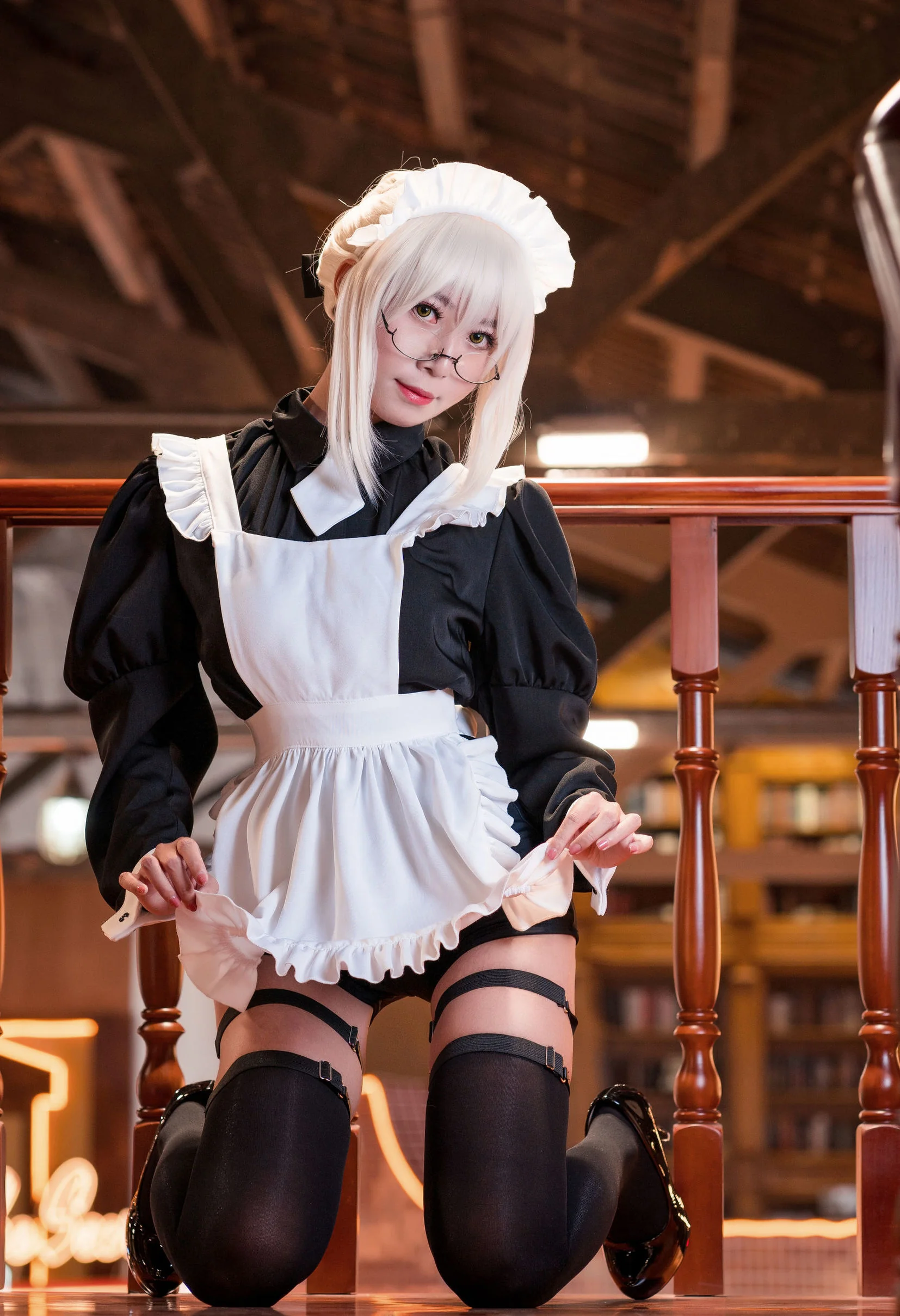 [Cosplay写真] 动漫博主Money冷冷 - 95式玉玲珑-黑呆女仆  第3张-《94零社区》