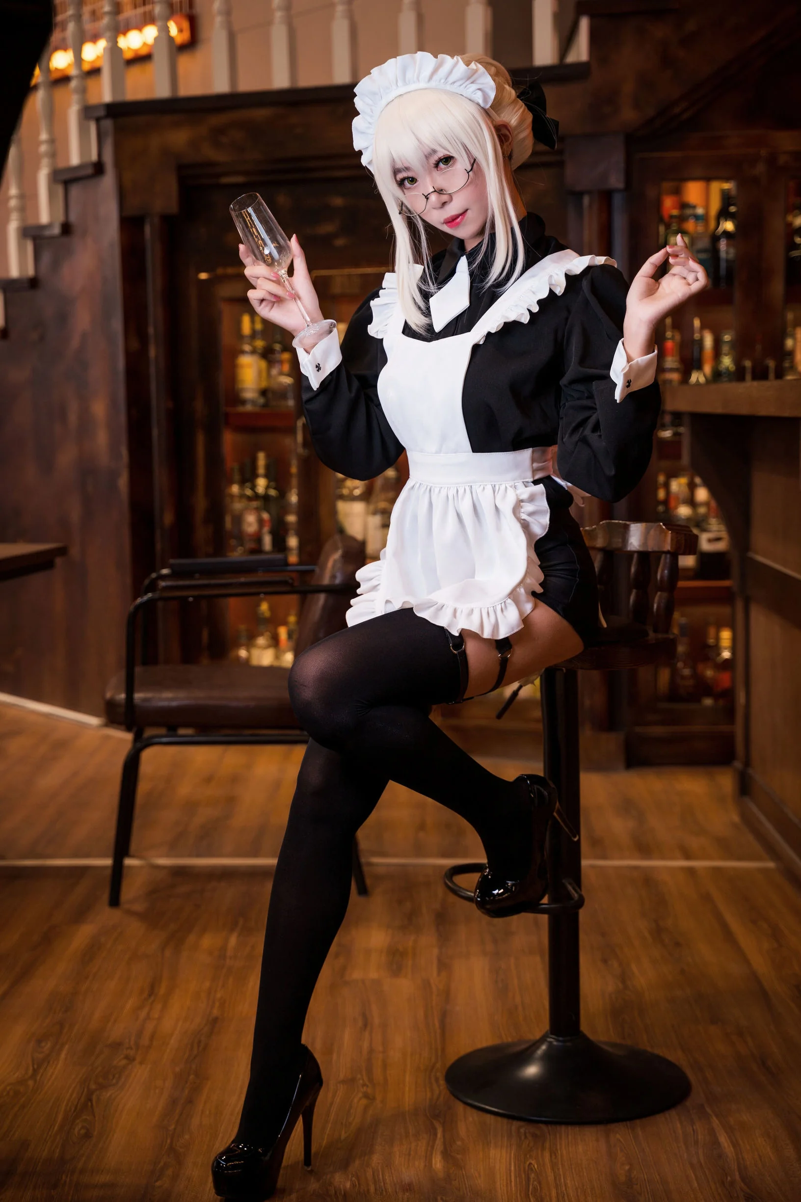 [Cosplay写真] 动漫博主Money冷冷 - 95式玉玲珑-黑呆女仆  第17张-《94零社区》