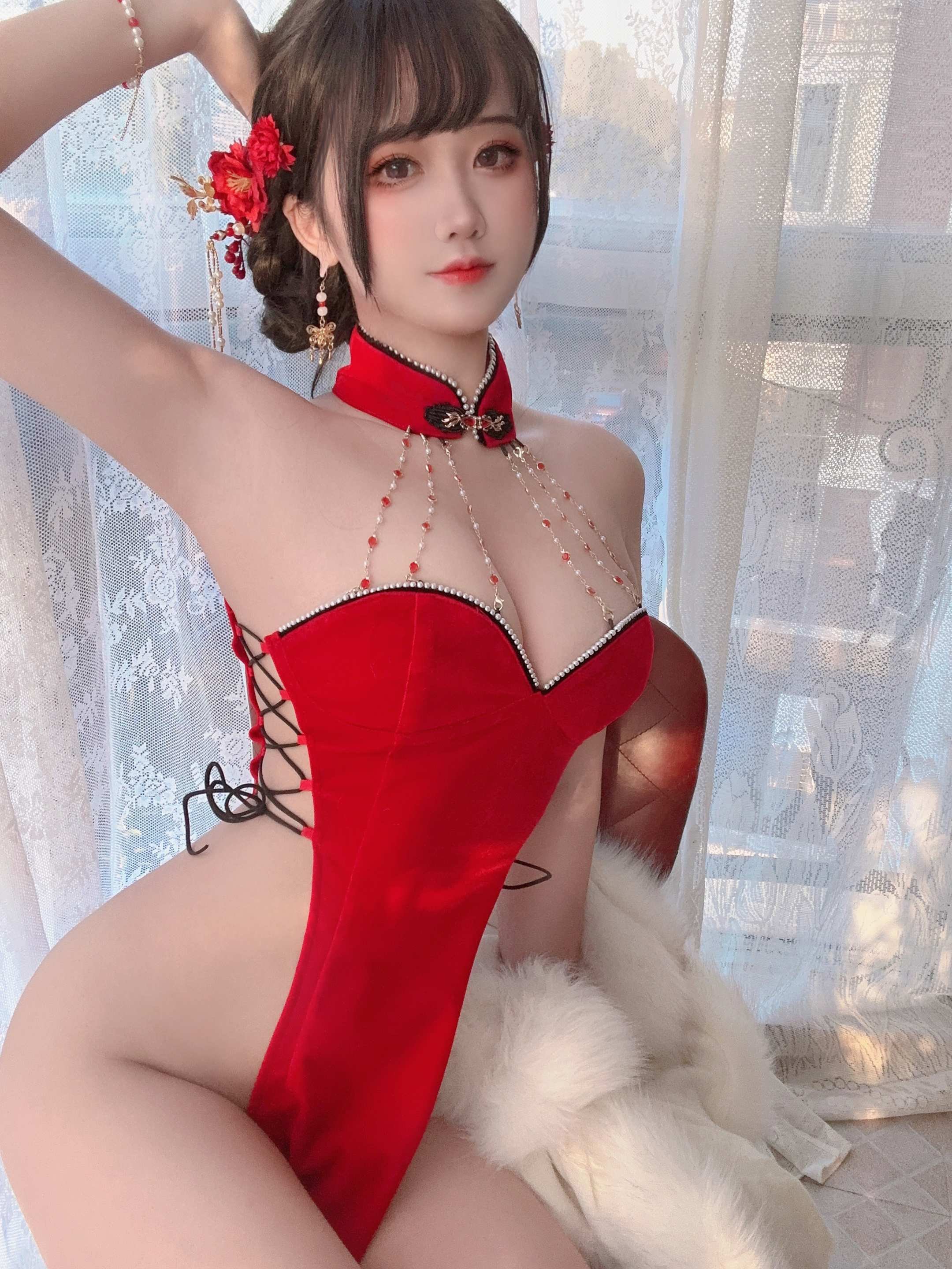 三度_69 - 红丝绒旗袍 75P1V  第39张-《94零社区》